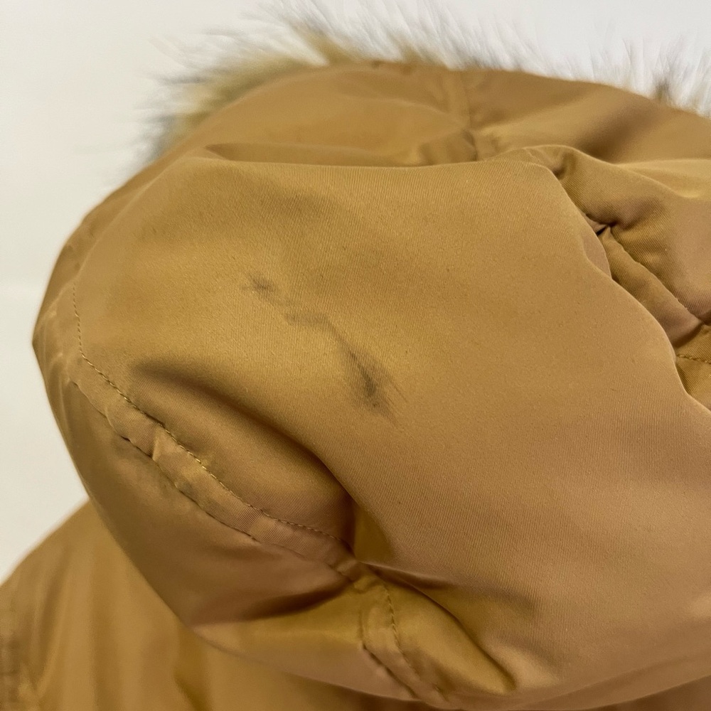 Denver Hayes Down Filled Woman’s Tan Long Winter Parka with Faux Fur Hood - Picture 11 of 15